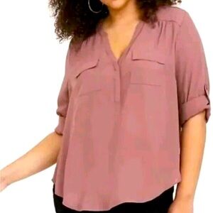 Torrid mauve size 1 blouse